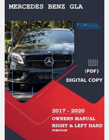 mercedes benz gla 2017 2018 2019 & 2020 owners manual